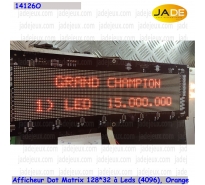 Afficheur Dot Matrix 128*32 à Leds (4096), Orange