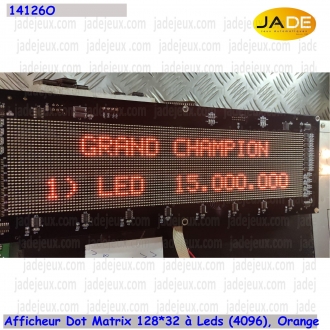 Afficheur Dot Matrix 128*32 à Leds (4096), Orange